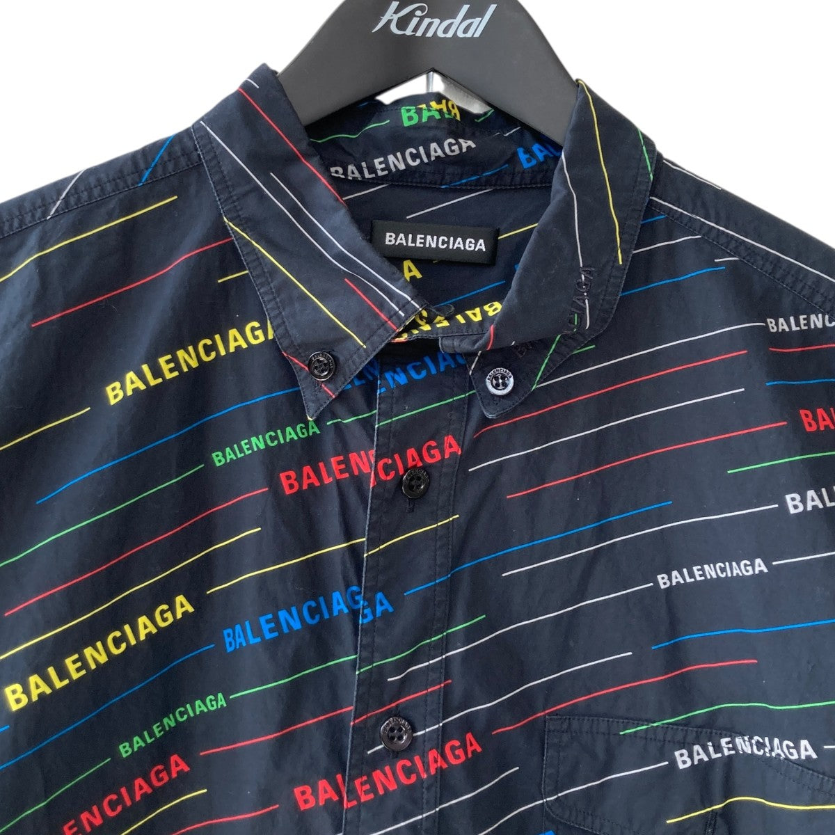 BALENCIAGA(バレンシアガ) 総柄ロゴ 半袖シャツ556869 556869