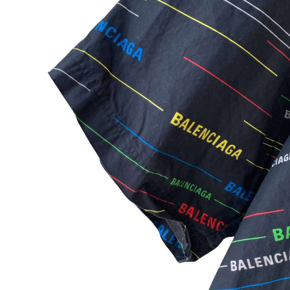 BALENCIAGA(バレンシアガ) 総柄ロゴ 半袖シャツ556869 556869