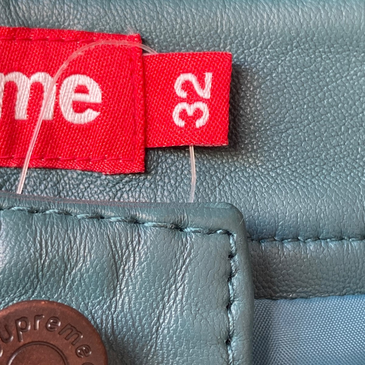 Supreme(シュプリーム) レザーパンツ ブルー サイズ 32｜【公式