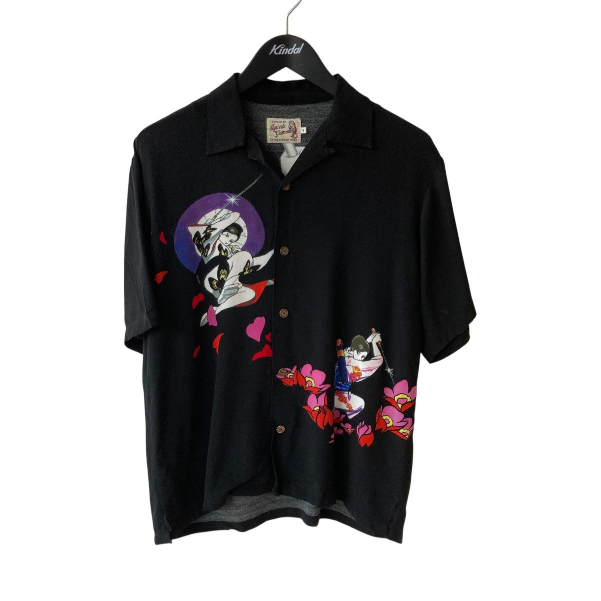 Hysteric Glamour 20SSKAZUO KAMIMURA 修羅雪姫柄半袖シャツ02202AH08 古着・中古-1枚目のアイテム画像