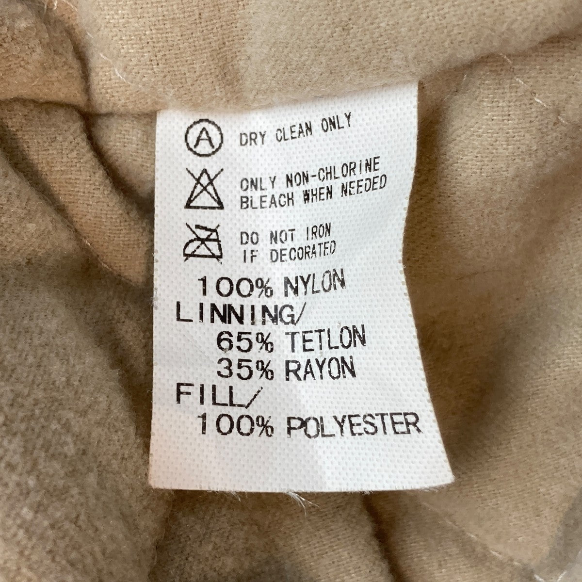 GOOD ENOUGH(グッドイナフ) 裏キルティングコーチジャケット ベージュ