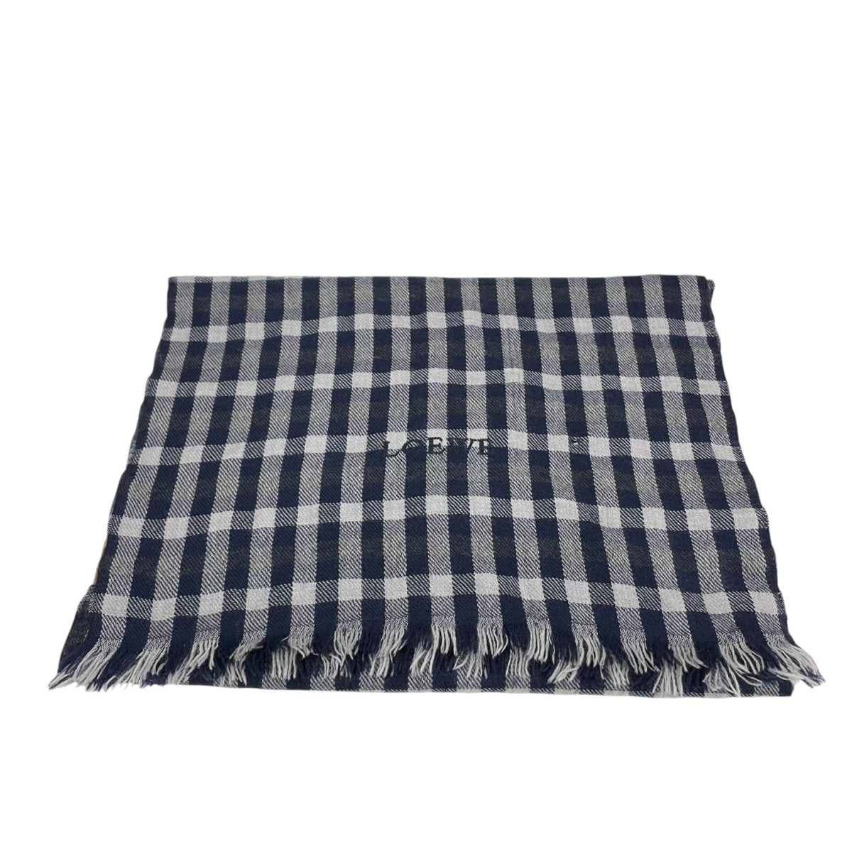 LOEWE チェック マフラー LOEWE(ロエベ) チェックマフラー ネイビー｜【公式】カインドオル