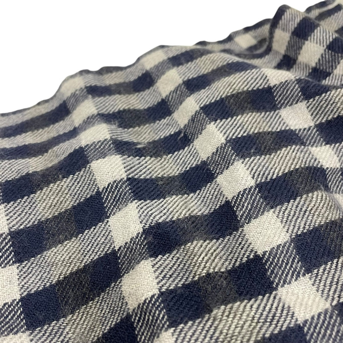 LOEWE(ロエベ) チェックマフラー ネイビー｜【公式】カインドオル