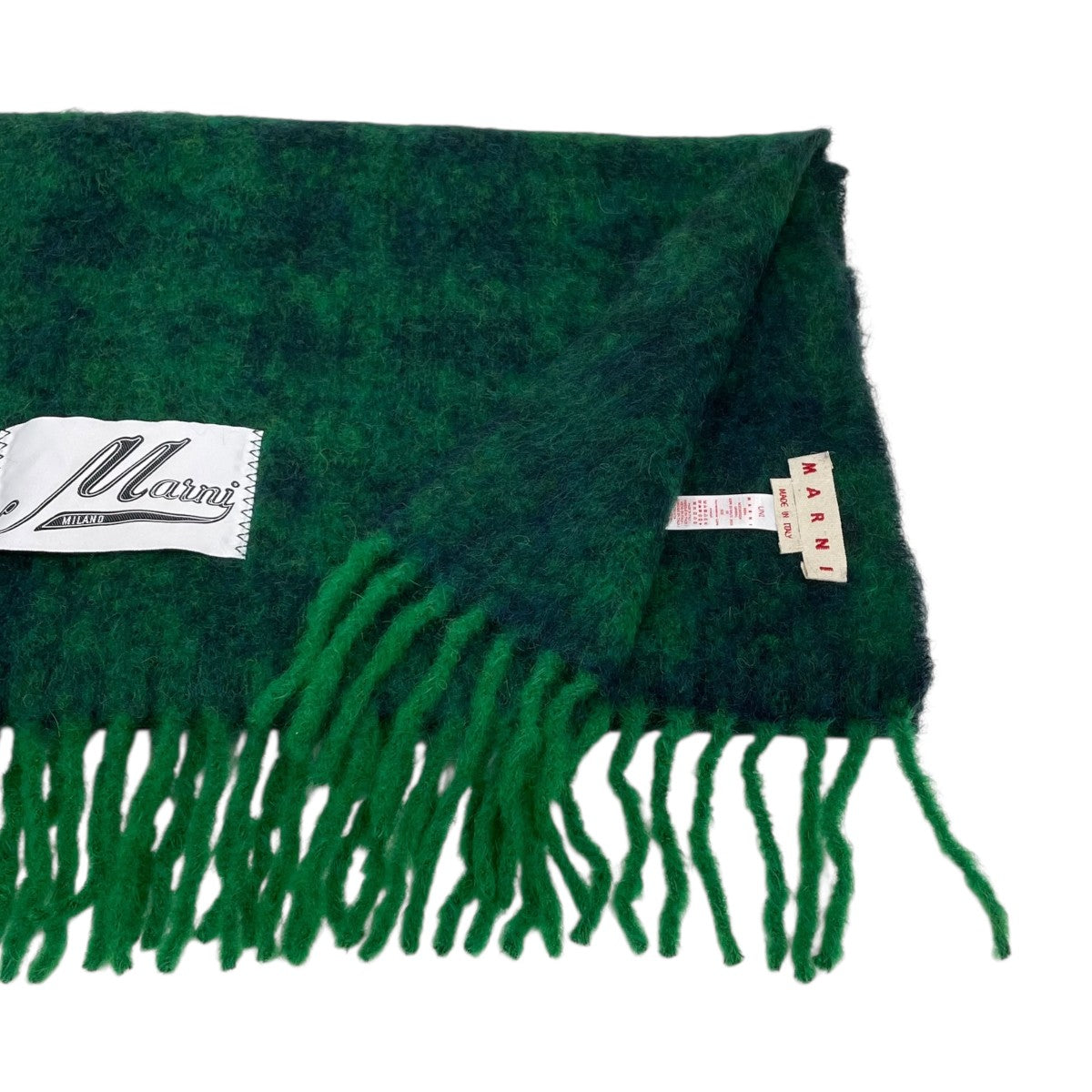 MARNI(マルニ) チェック大判マフラー グリーン｜【公式】カインドオル