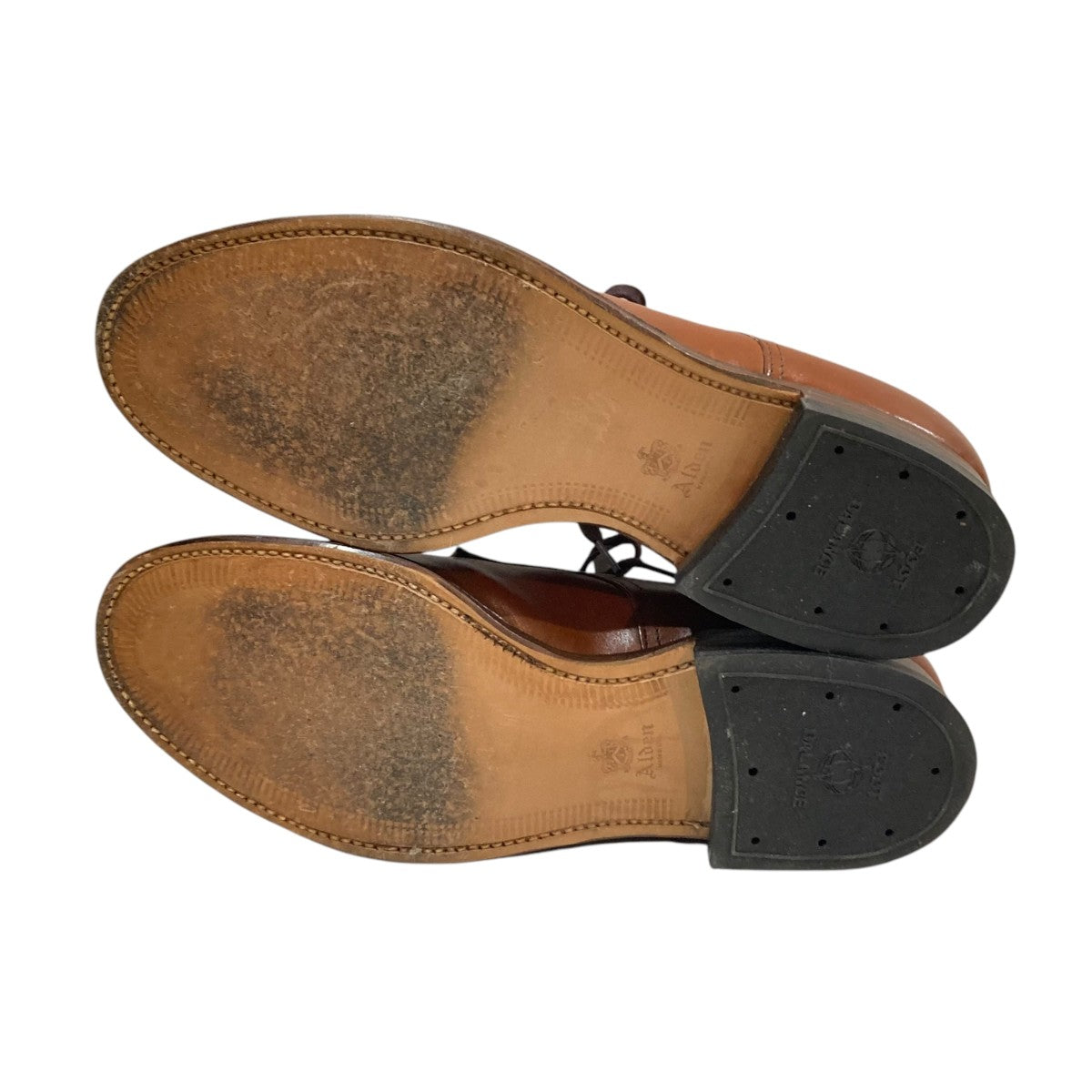 【試着のみ】MB ハイエンド PERLINGER オレンジ レザー ALDEN×SHIPS V TIP CALF MODIFIED LAST REJECTレザーシューズ