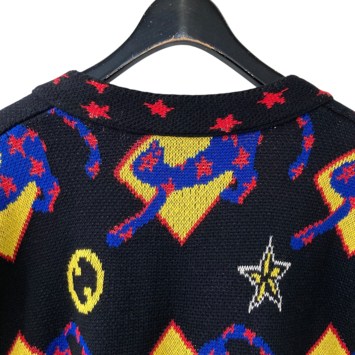 MULTICOLOUR COTTON-WOOL BLEND CARDIGAN総柄カーディガン750878
