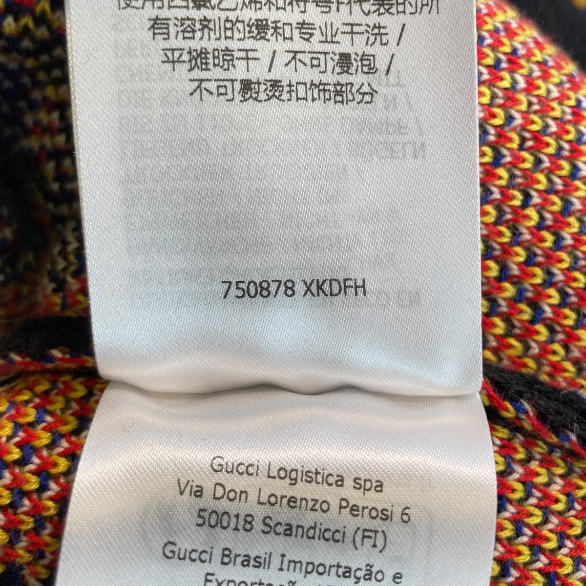 MULTICOLOUR COTTON-WOOL BLEND CARDIGAN総柄カーディガン750878