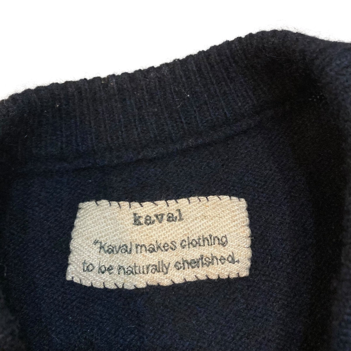 kaval(カヴァル) Crew neck knit Cashmere sable knitカシミヤクルー