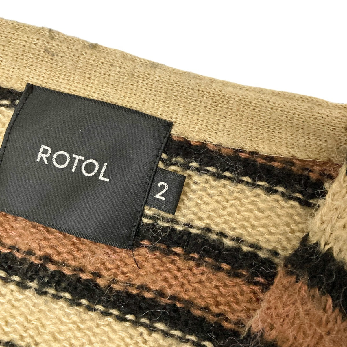 H*y様 ROTOL ロトル FRANKEN C/N KNIT SOLID 2 ROTOL(ロトル) FRANKEN CARDIGANボーダーカーディガンR13KFK48