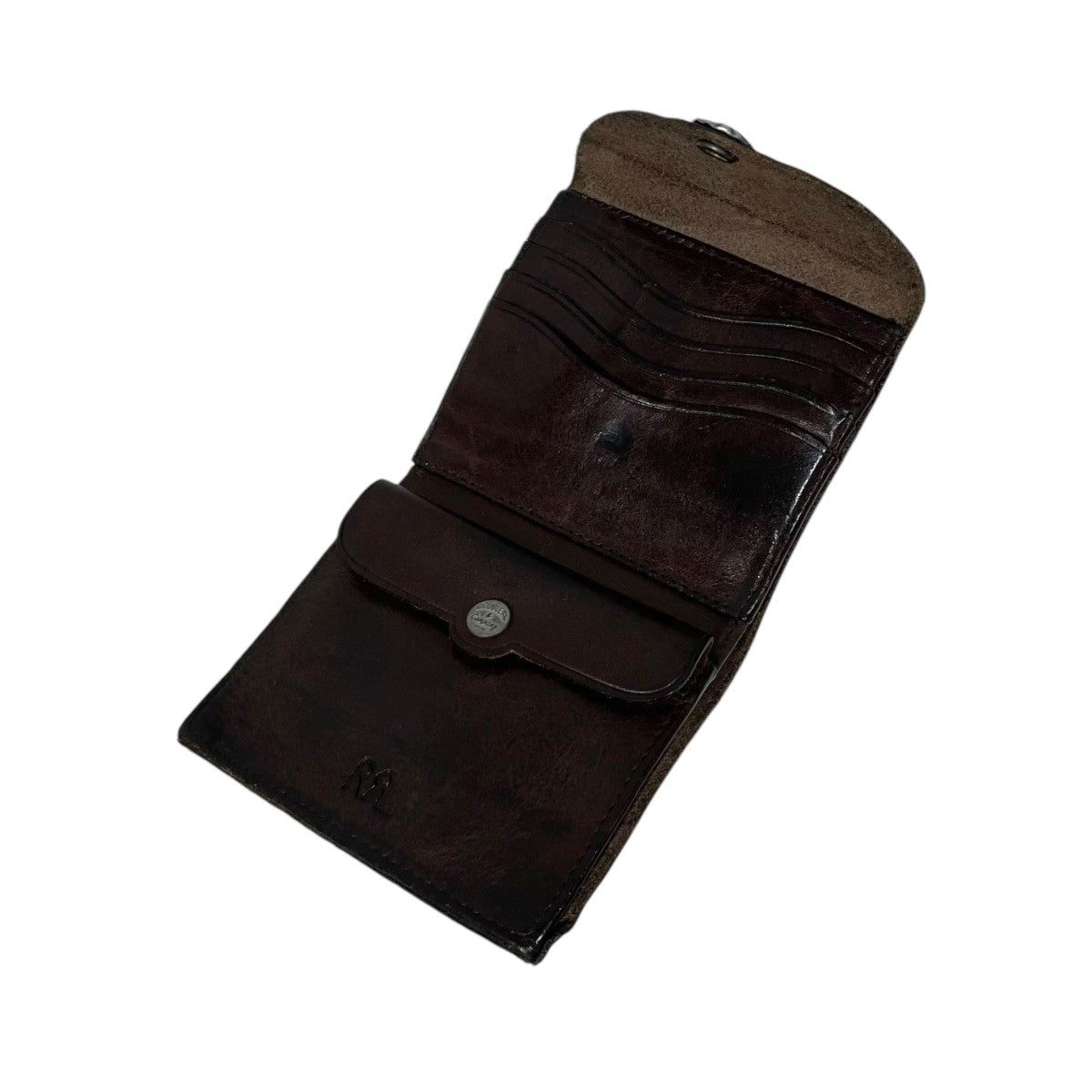 RRL(ダブルアールエル) 二つ折りレザーウォレット コンチョ