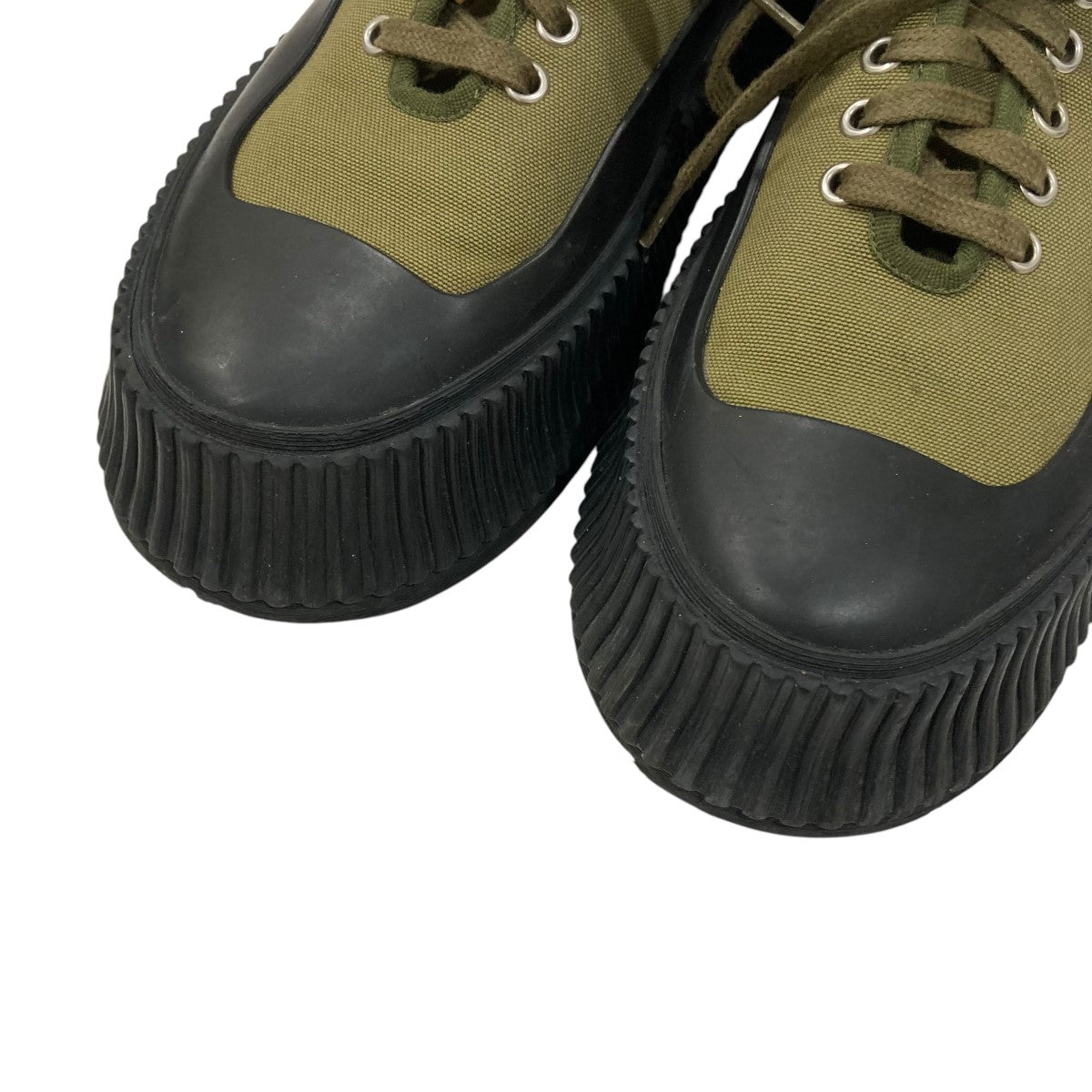 直営店☆JIL SANDER☆ お洒落♪チャンキーソール 厚底スニーカー Jil Sander チャンキーソール スニーカー | グリーン | FARFETCH JP