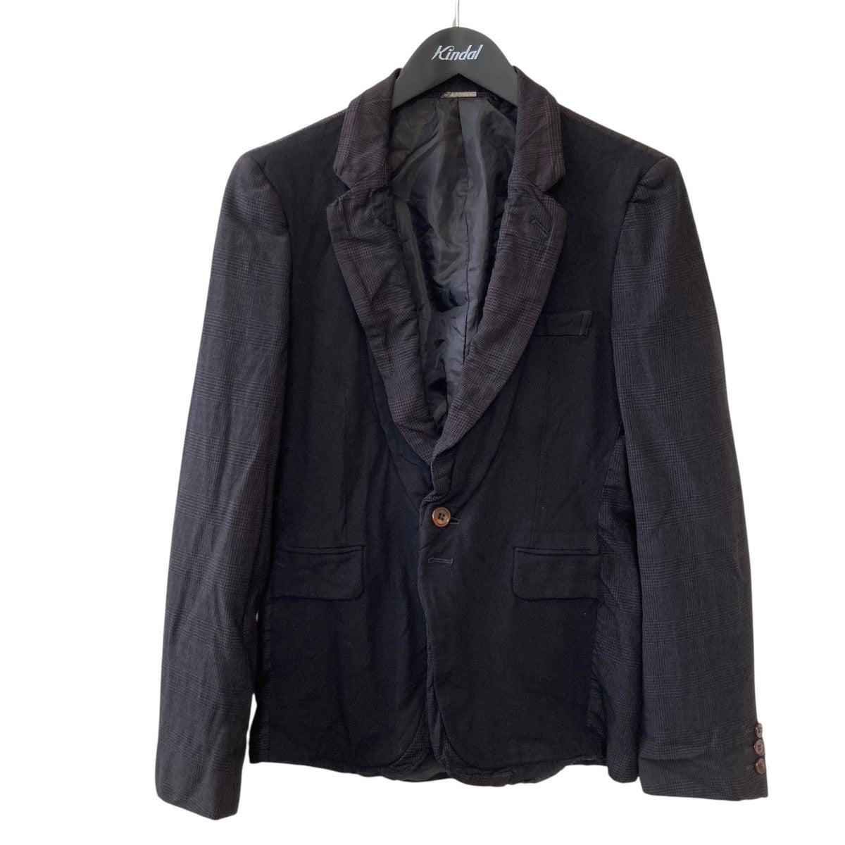 美品⭐️コムデギャルソン テーラードジャケット 襟ベロア ブラック M相当 BLACK COMME des GARCONS(ブラックコムデギャルソン) 20AW 燕尾
