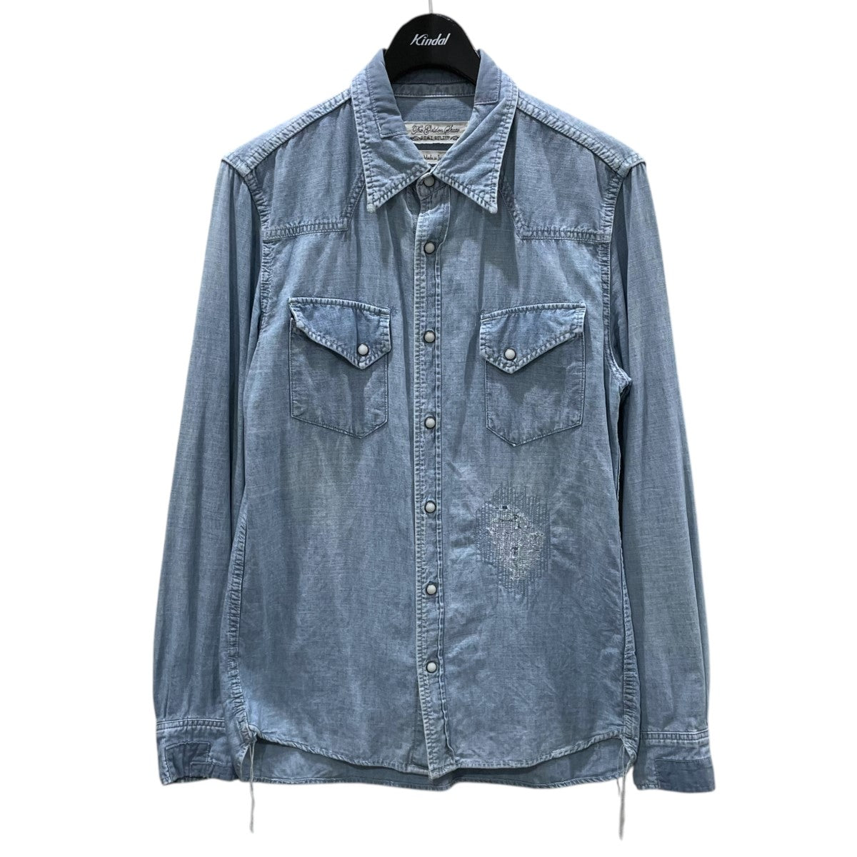 REMI RELIEF レミレリーフ ガンズ&ローゼズ 加工 七分袖カットソー REMI RELIEF×GUNS N ROSES ダメージ加工七分袖カットソー グレー