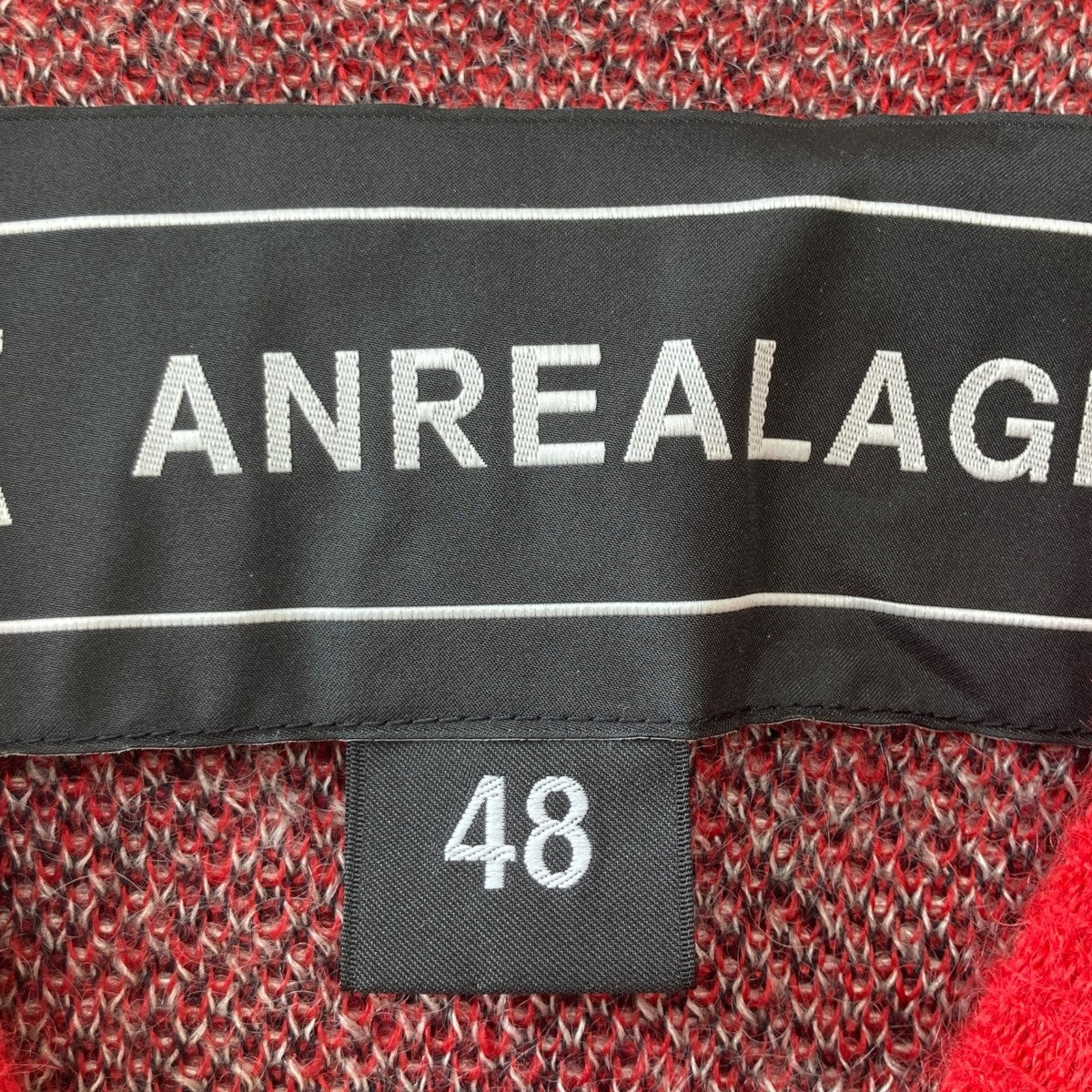 あまなページ ANREALAGE(アンリアレイジ) 総柄ニットセーター レッド サイズ