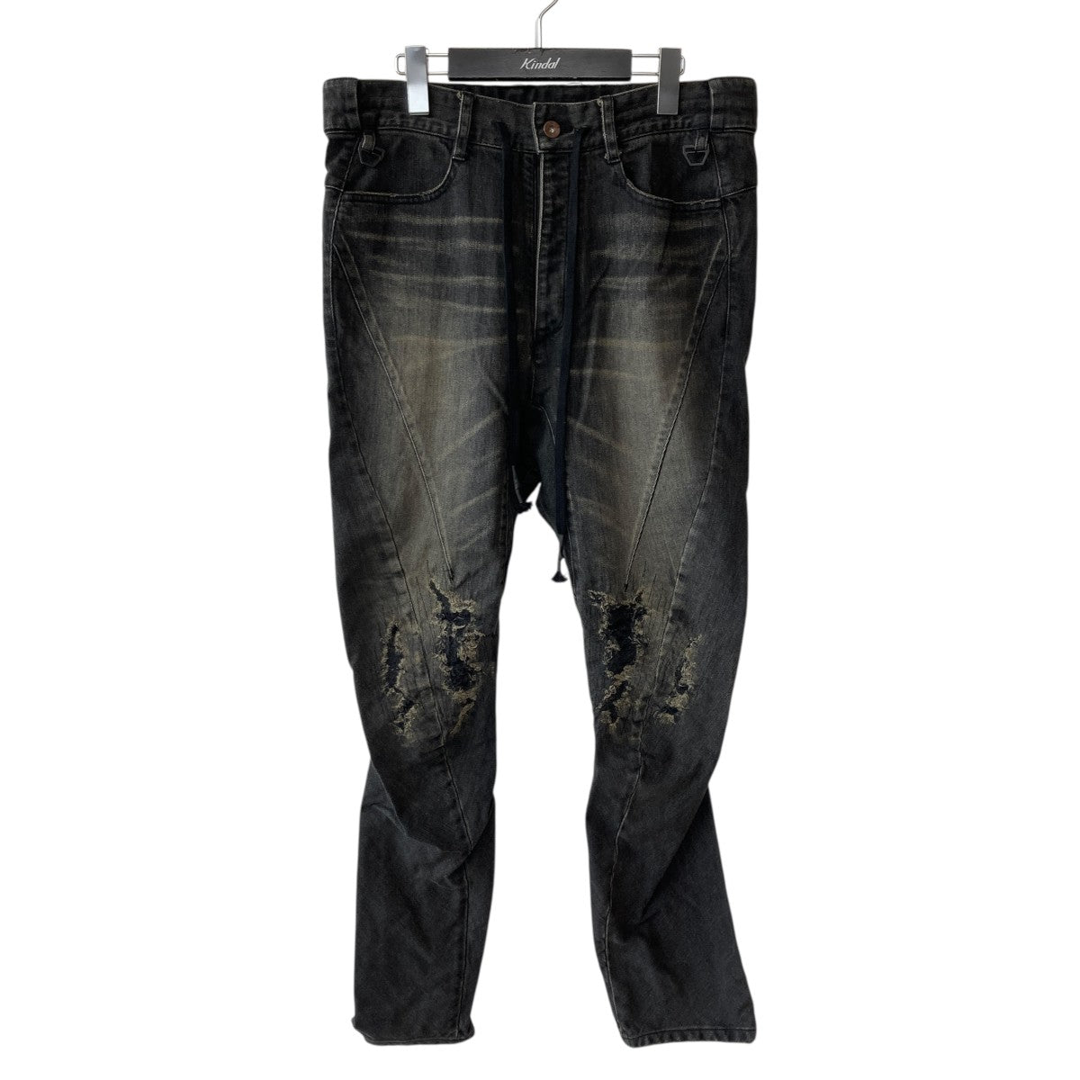 D．HYGEN(ディーハイゲン) Bum Flap Distressed Denim Drop