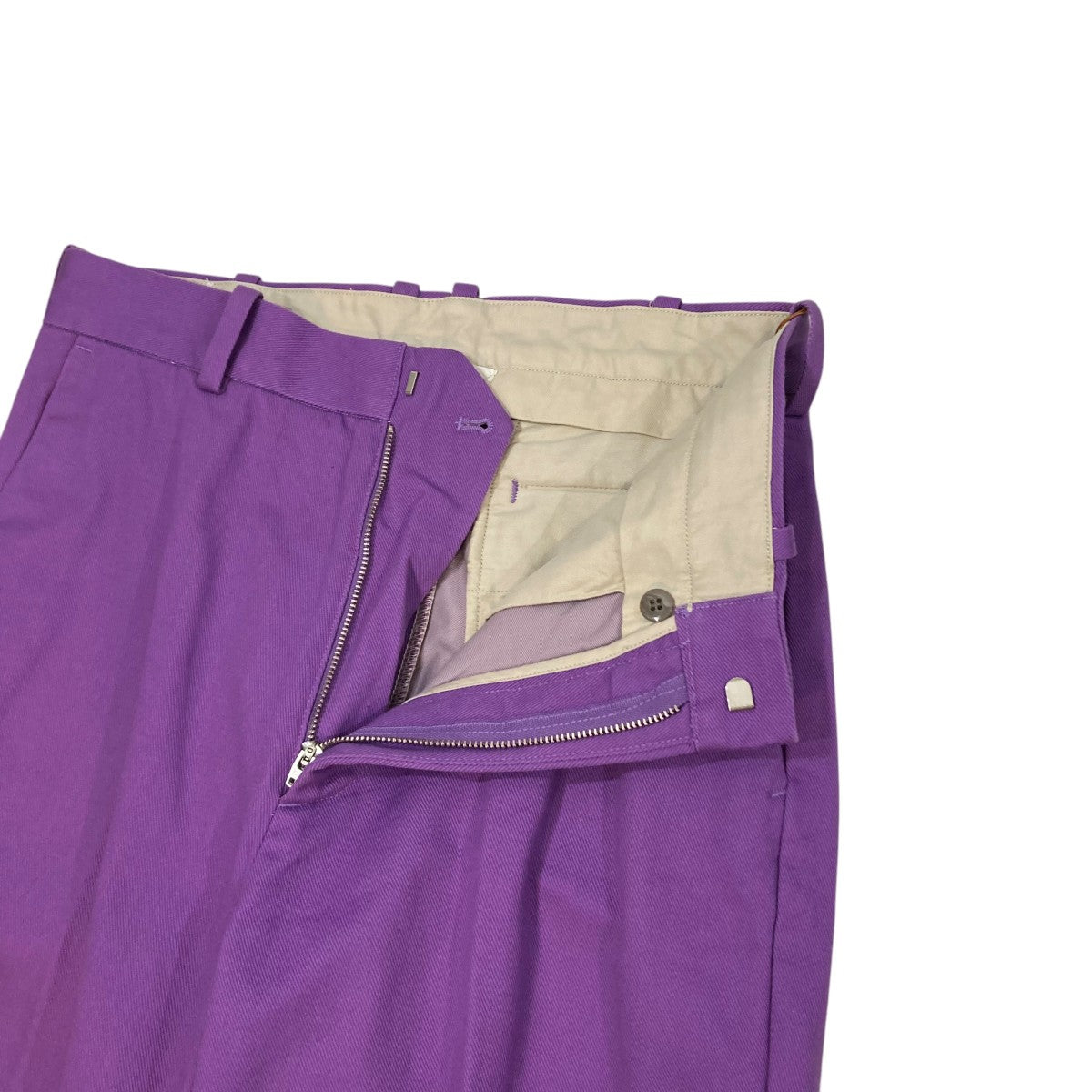 NICENESS SHORTER カラードスラックス 定価39600円 NN-0402T11 パンツ パープル メンズ ナイスネス【中古】4-0102G∞ NICENESS(ナイスネス) スラックスパンツNN-0402T11 NN-0402T11