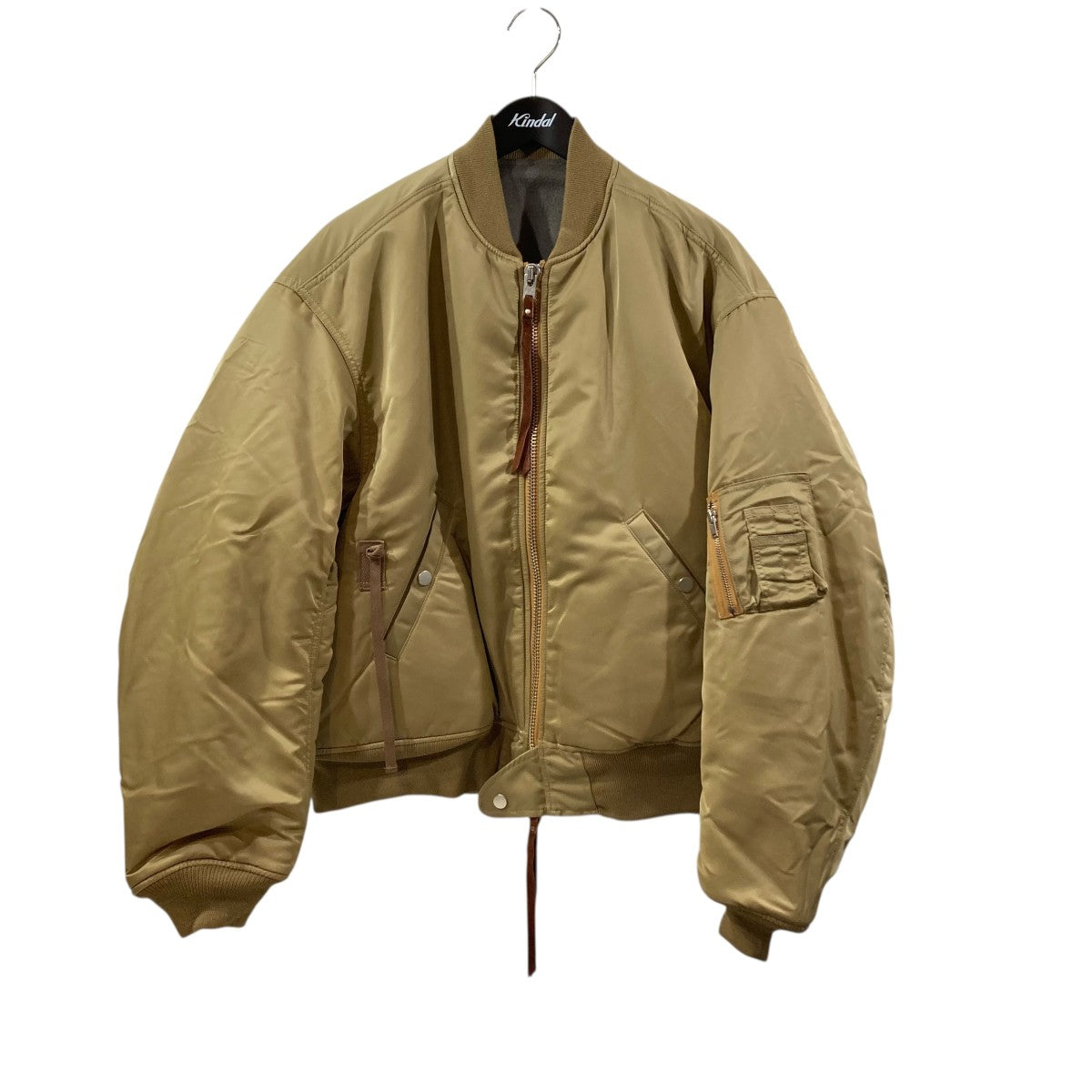 Name．(ネーム) NYLON TWILL REVERSIBLE MA-1MA-1ジャケット キャメル