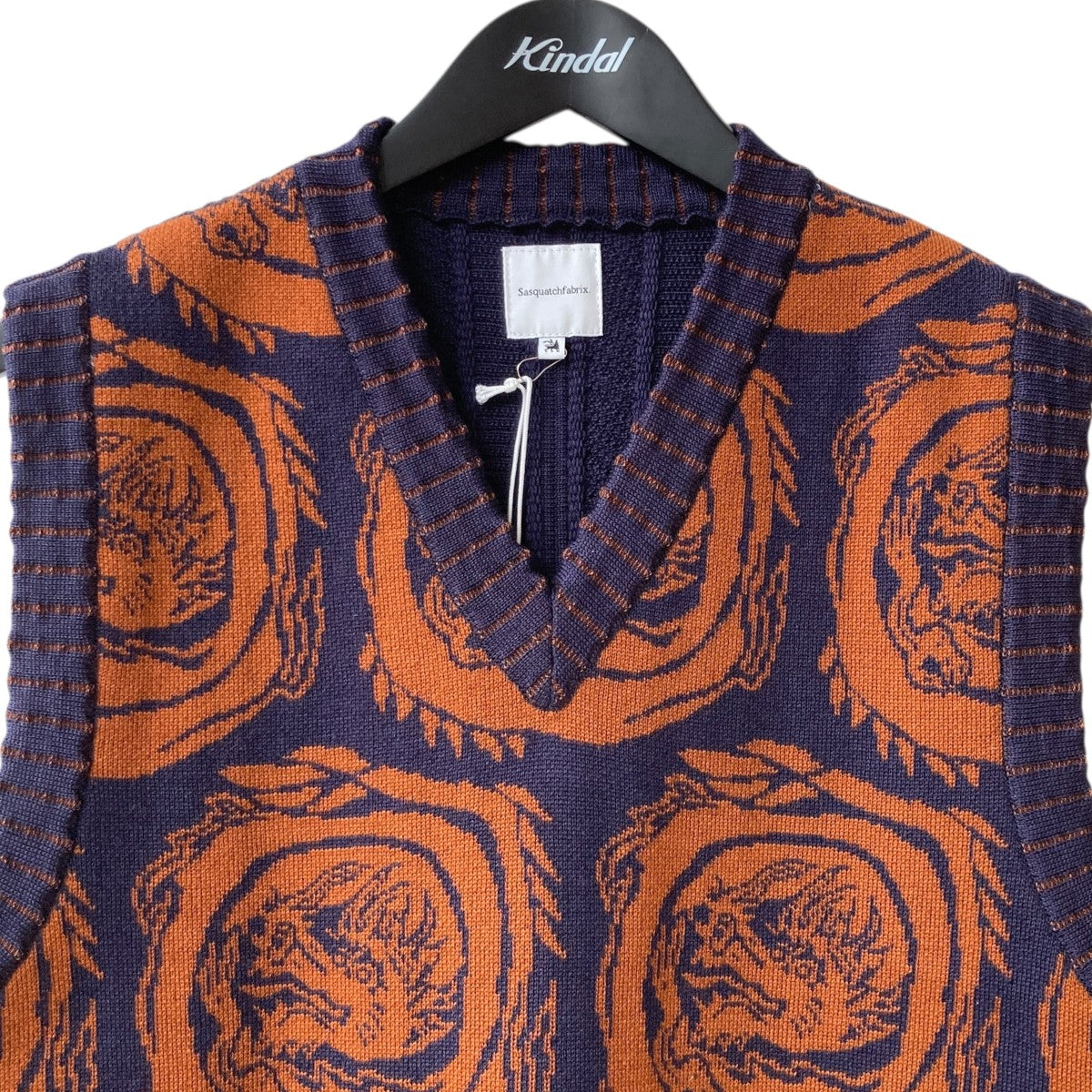 トップス Sasquatchfabrix CURLED DRAGON KNIT VEST SASQUATCHfabrix．(サスクワァッチファブリックス．) 24AWニットベスト