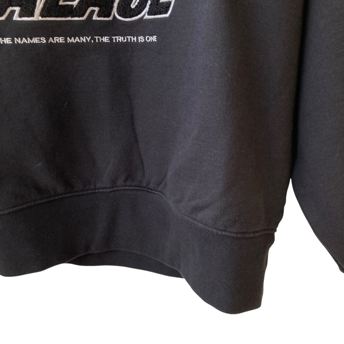 PALACE×maharishi temple script crew起毛スウェット ブラック サイズ