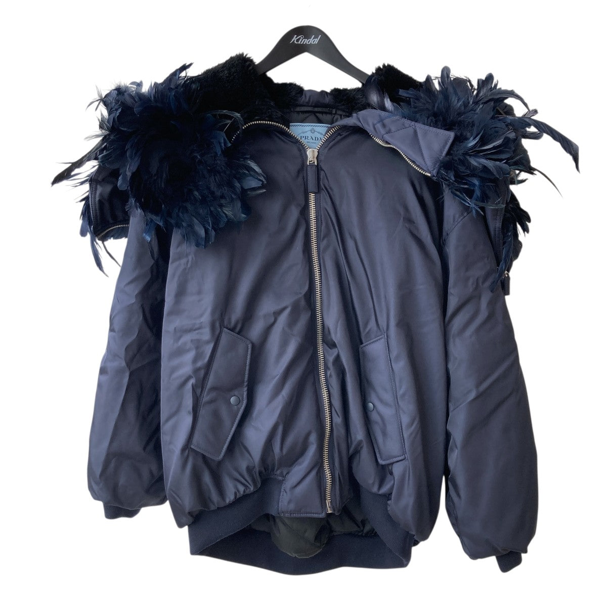 PRADA(プラダ) ニットつけ襟カシミヤロングコートP679OL P679OL グレー