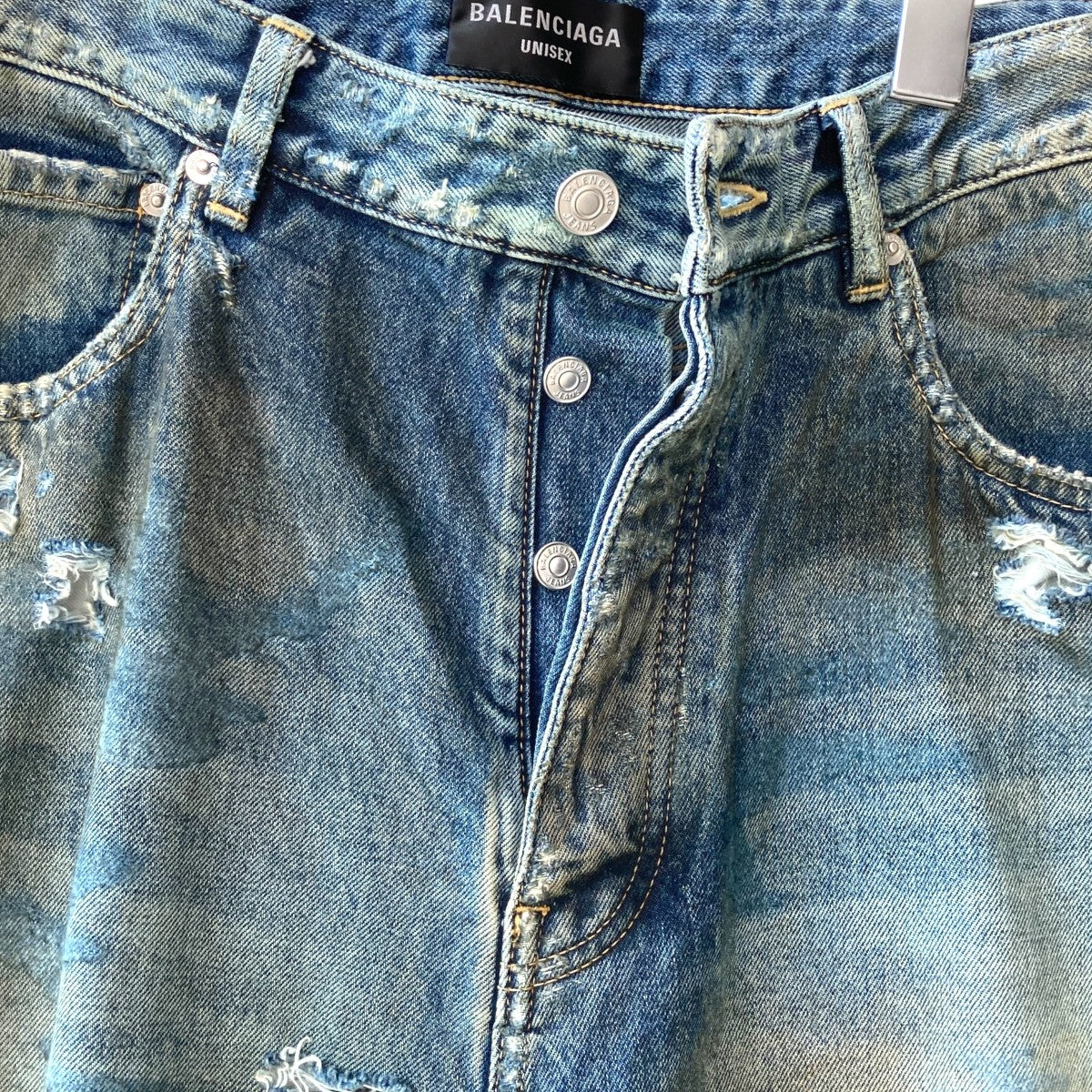 BALENCIAGA(バレンシアガ) 23SSSUPER DESTROYED BAGG加工 デニム