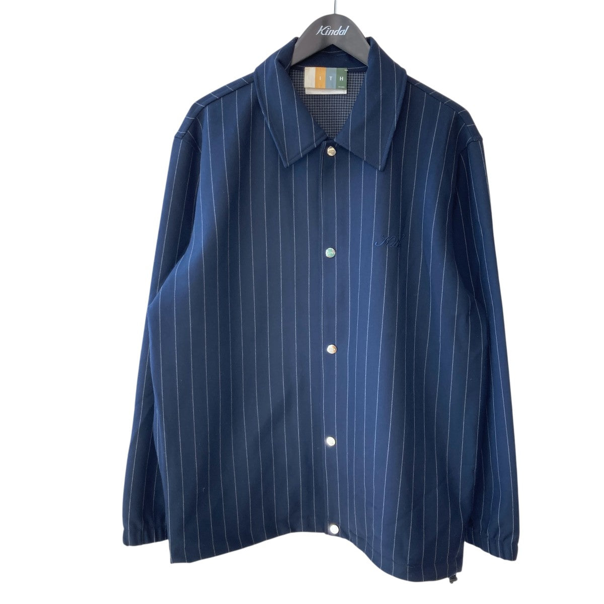 KITH Disney コーチジャケット L ネイビー KITH(キス) ストライプコーチジャケット ネイビー サイズ L