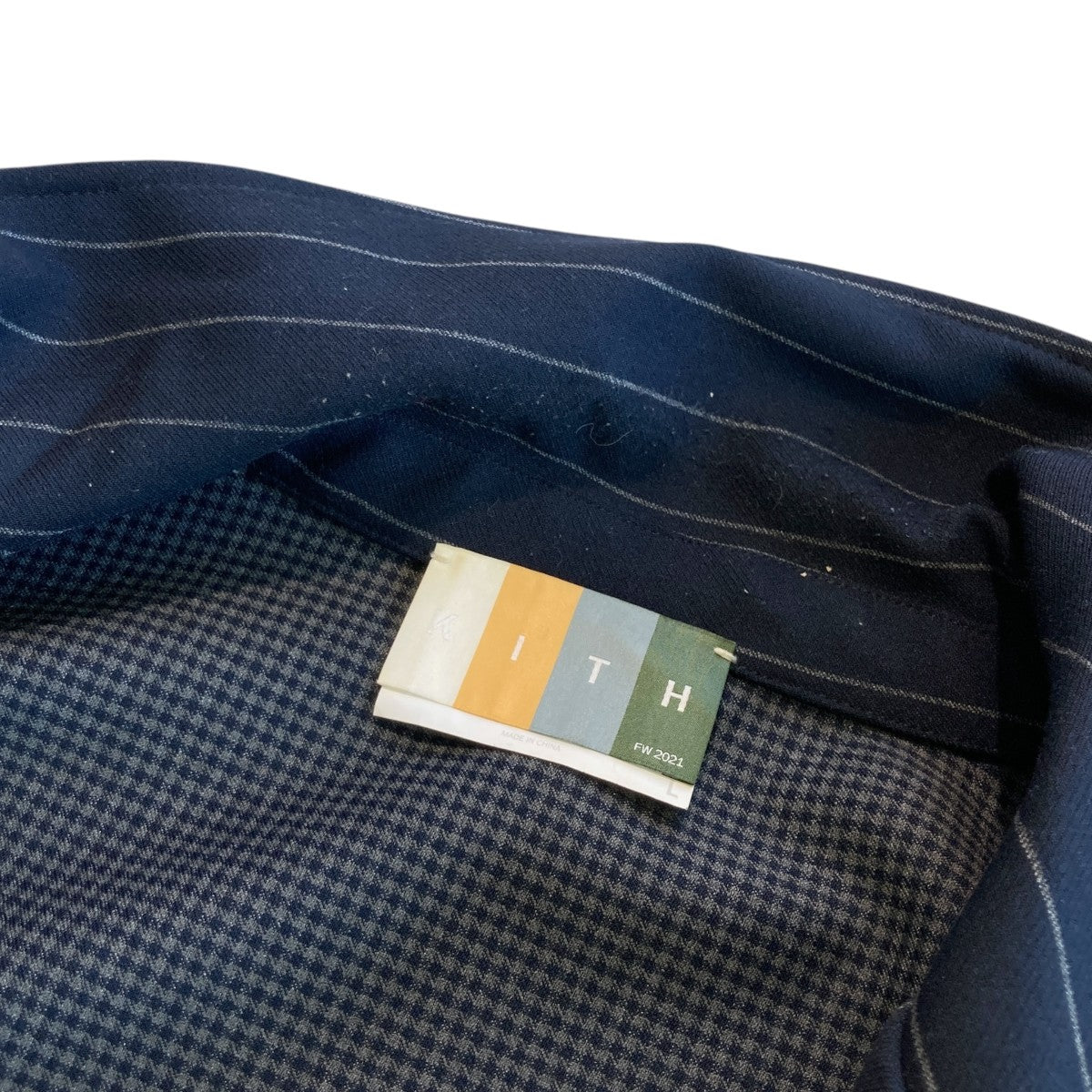 KITH ペイズリーコーチジャケット 新品未使用 L ネイビー キス kith for AMNH T-Rex Coaches Jacket 恐竜コーチジャケット