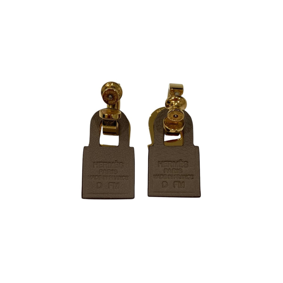 HERMES(エルメス) オーケリーピアス エトゥープ×ゴールド｜【公式