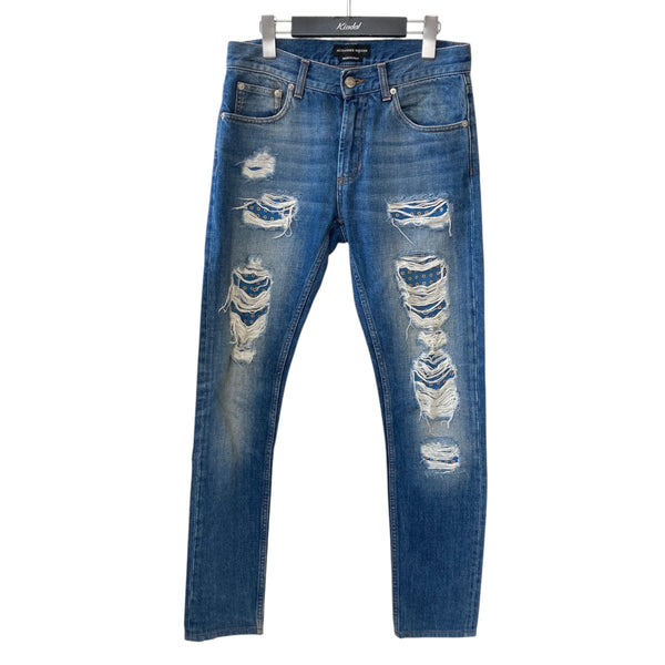 ALEXANDER McQUEEN(アレキサンダーマックイーン) 加工 デニムパンツ