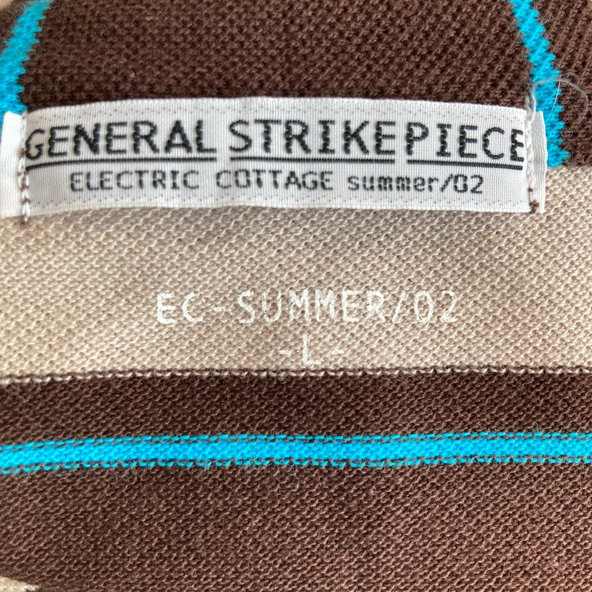ELECTRIC COTTAGE ボーダーポロシャツ 古着・中古-5枚目のアイテム画像