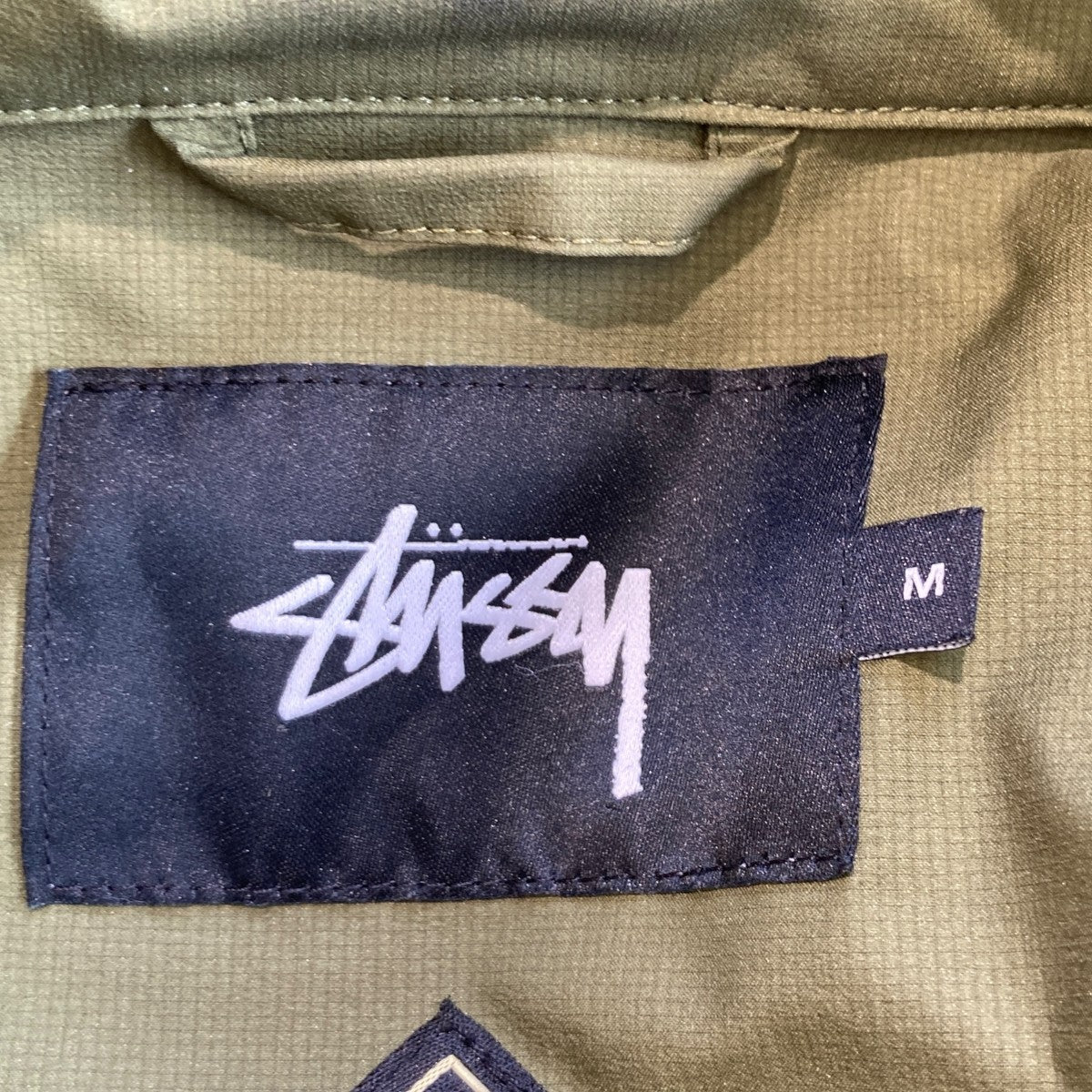 『stussy』 コーデュロイジャケット　刺繍ロゴ　希少カラー　オリーブ　【S】 stussy』 コーデュロイジャケット 刺繍ロゴ 希少カラー オリーブ