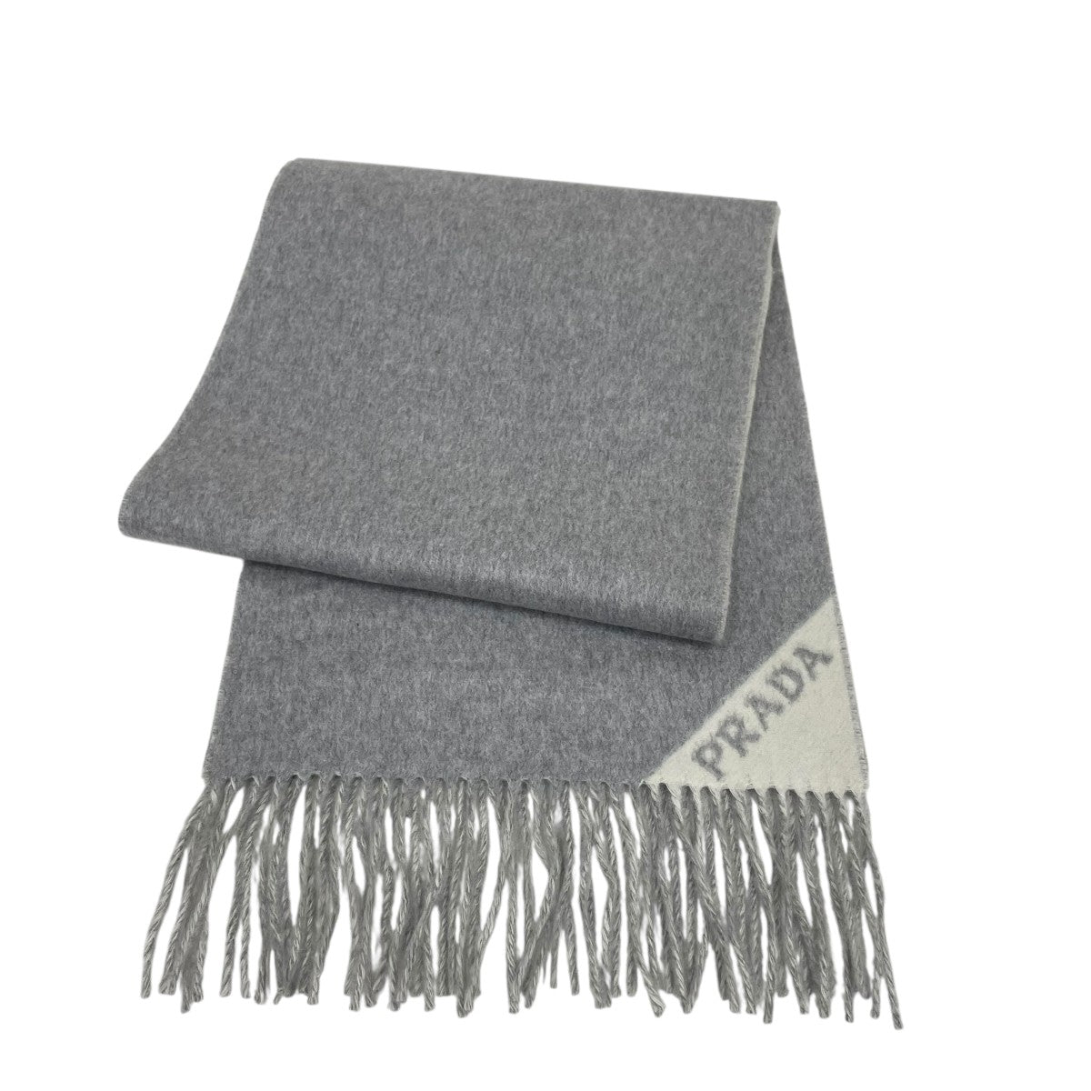 PRADA(プラダ) マフラー2FS055 2FS055 グレー×ホワイト｜【公式