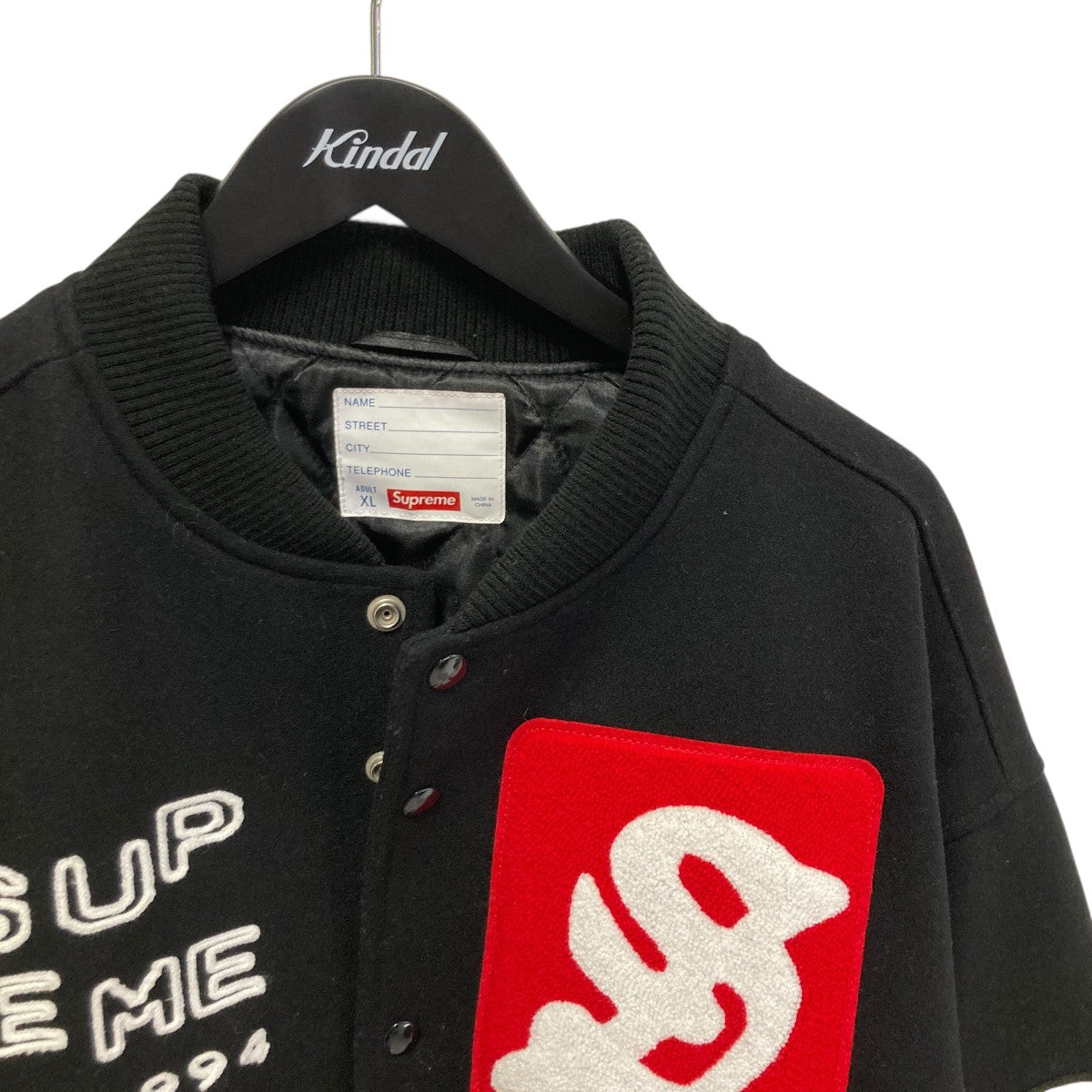 Supreme×CPFM 23SSTourist Varsity Jacketスタジャン ブラック サイズ