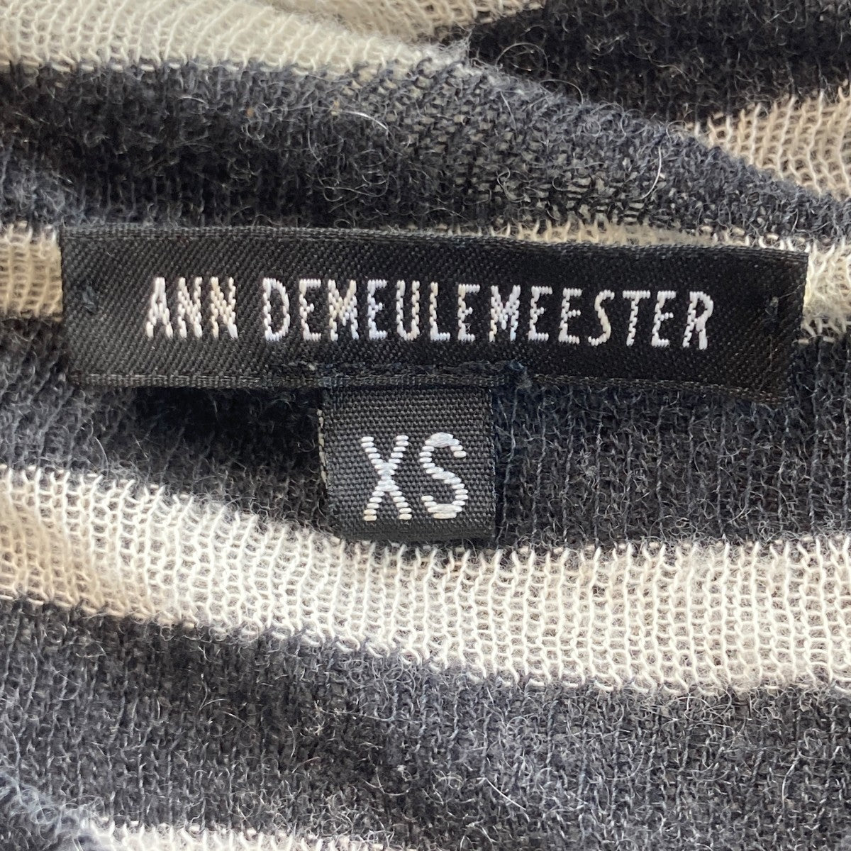 【美品】Ann Demeulemeester ボーダー ニット セーター XXS ANN DEMEULEMEESTER(アンドゥムルメステール) ボーダーニット352-01