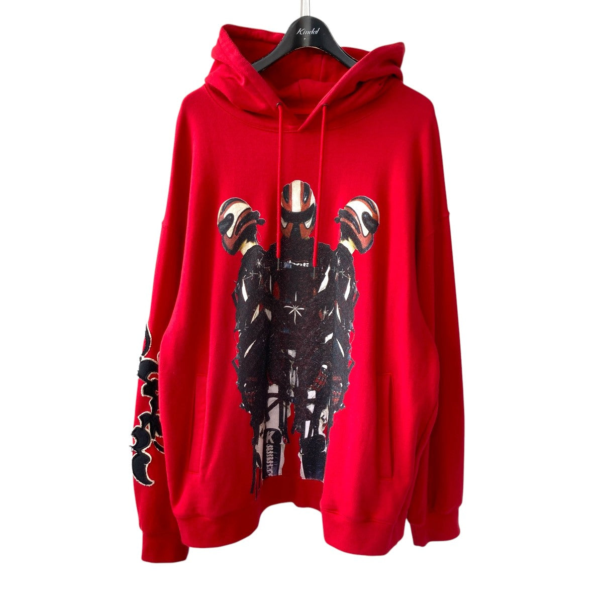 MOTO MEN PRINT HOODIEプルオーバーパーカーkuw3hd07kr-C4001