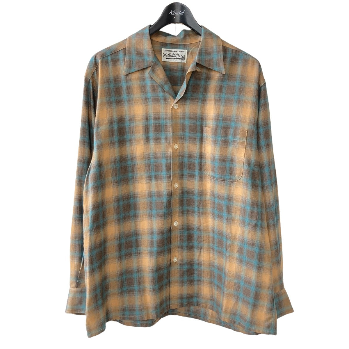 WACKO MARIA(ワコマリア) OMBRE CHECK OPEN COLLAR SHIRT L S WACKO MARIA(ワコマリア) OMBRE CHECK OPEN COLLAR SHIRT L S