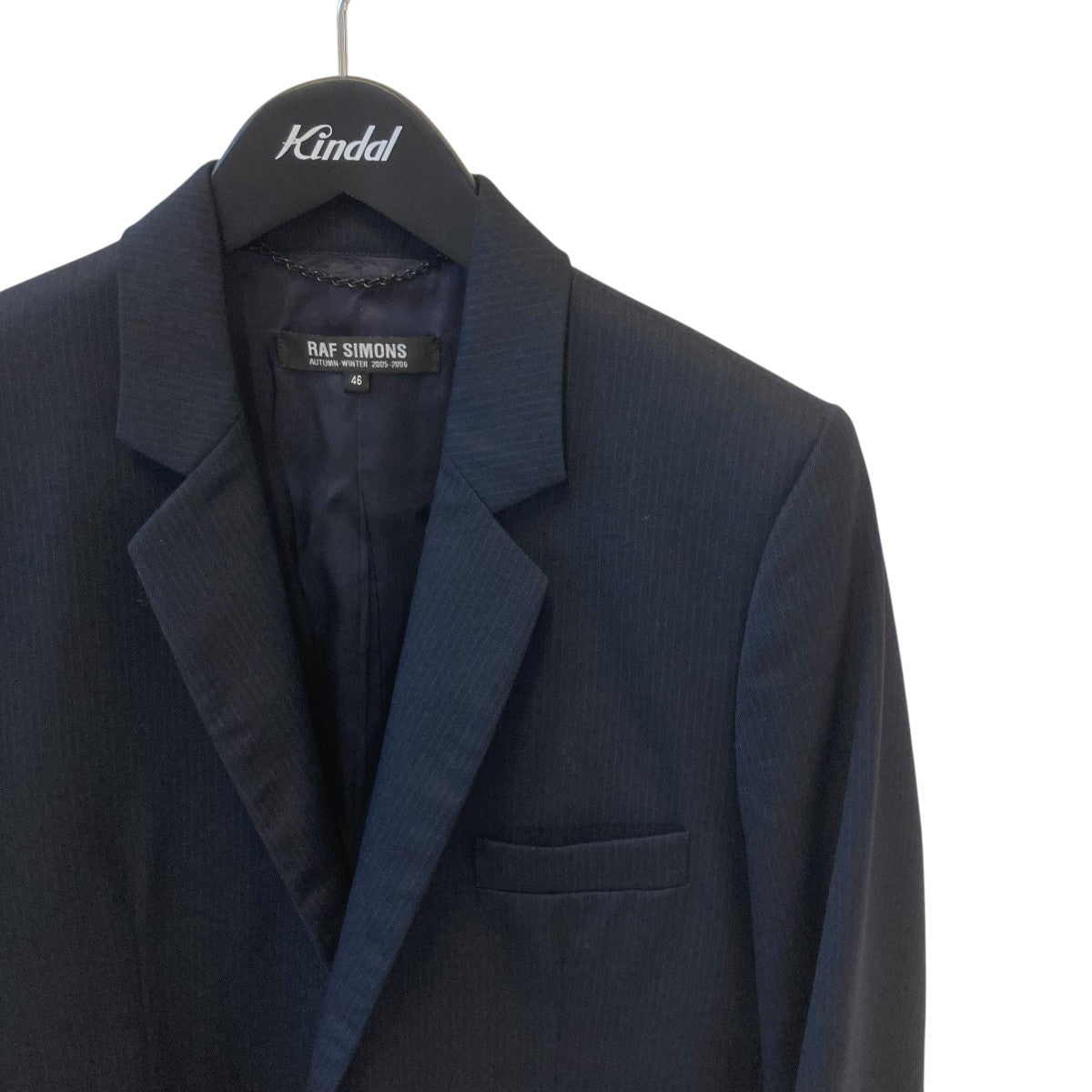 ラフシモンズ テーラードジャケット 2005aw RAF SIMONS(ラフシモンズ) 05AWストライプテーラードジャケット