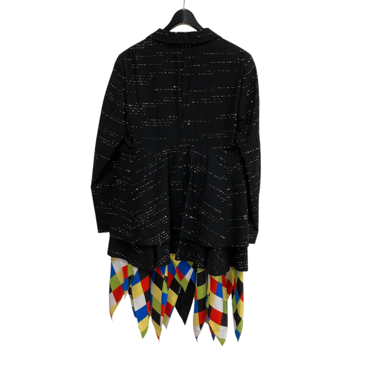 COMME des GARCONS HOMME PLUS 23SSスパンコールチェックドッキングジャケットPK-J046 古着・中古-2枚目のアイテム画像