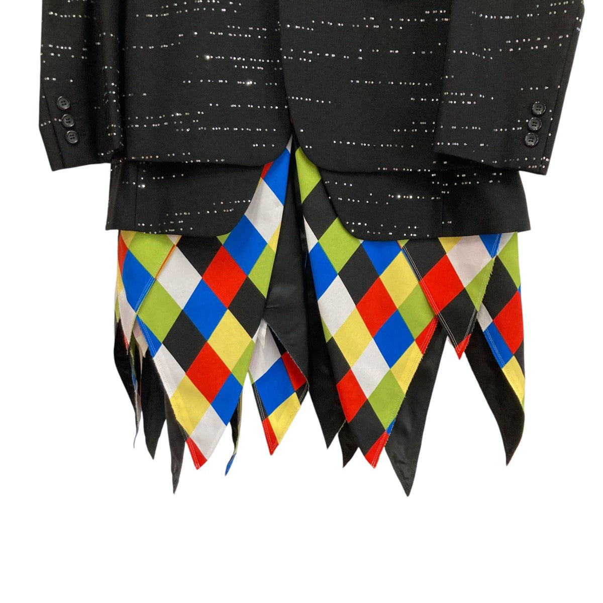 COMME des GARCONS HOMME PLUS 23SSスパンコールチェックドッキングジャケットPK-J046 古着・中古-4枚目のアイテム画像