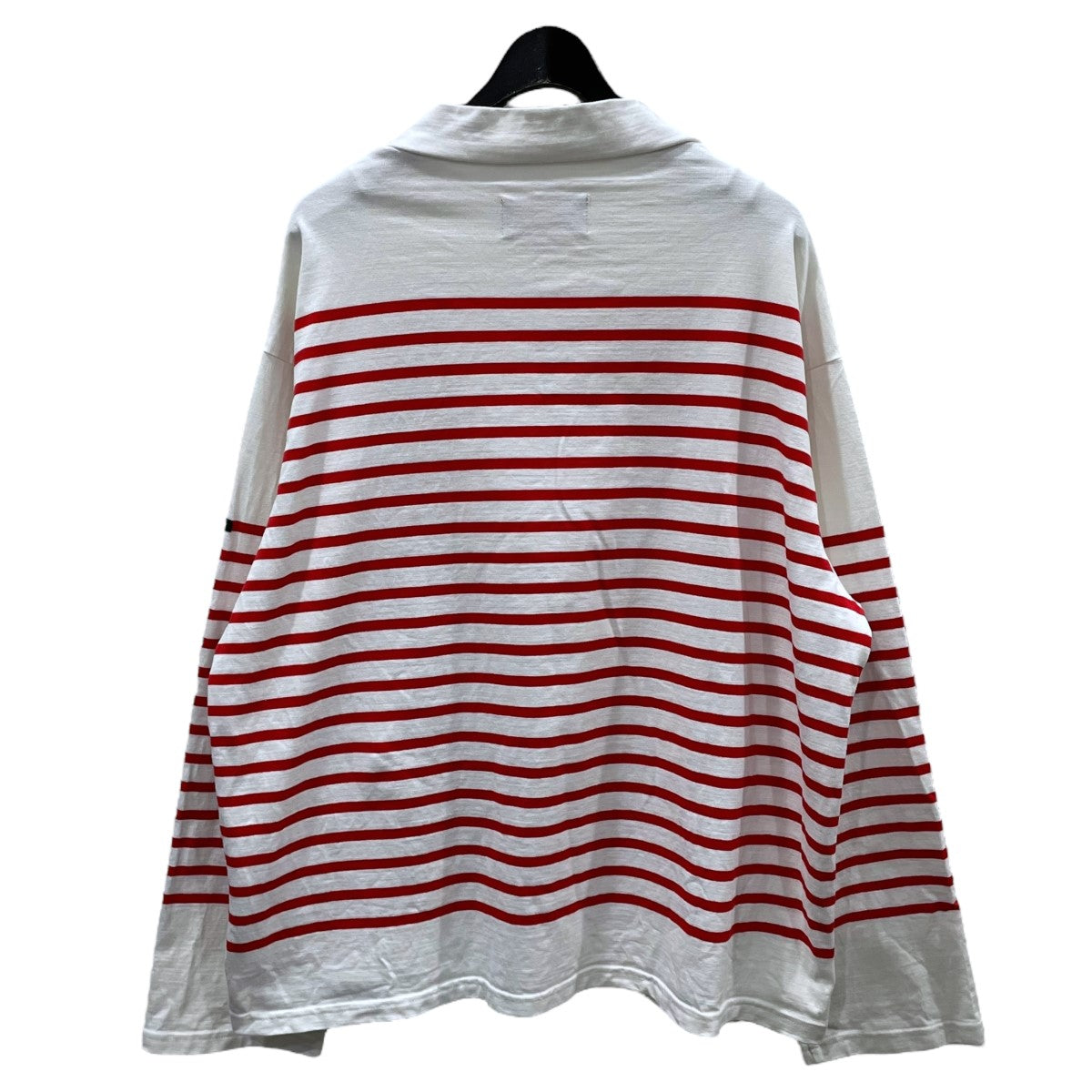 OUTIL ウティ モックネックボーダーバスクシャツ / ロングスリーブTシャツ OUTIL(ウティ) オーバーサイズ ボーダー バスクシャツ ロング