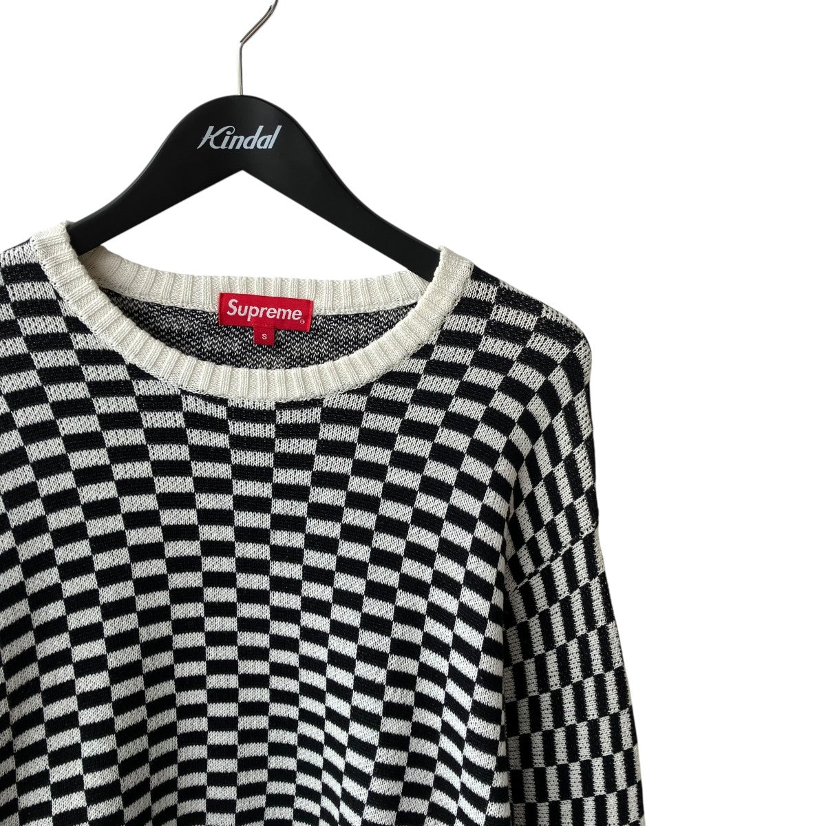 Back Logo Sweater Checkerboardニット