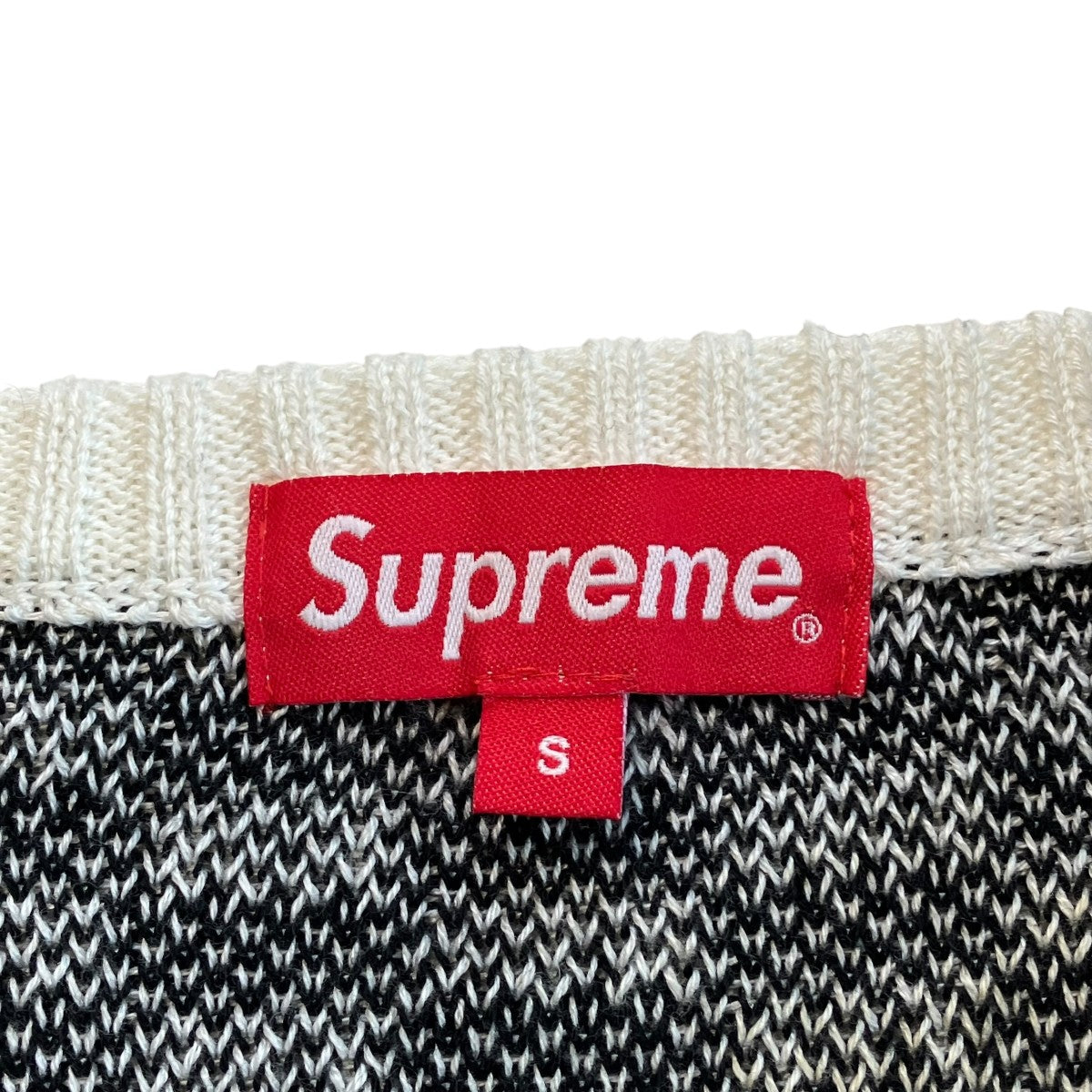 Back Logo Sweater Checkerboardニット
