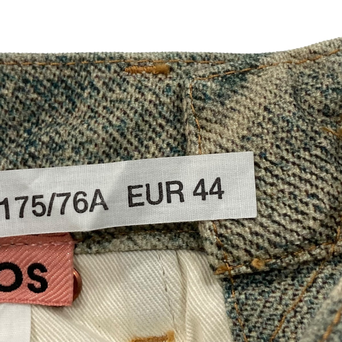 Acne Studios 1981M 3Dプリント デニムパンツ Acne Studios 1981 レース3Dパールチェーンプリントデニム