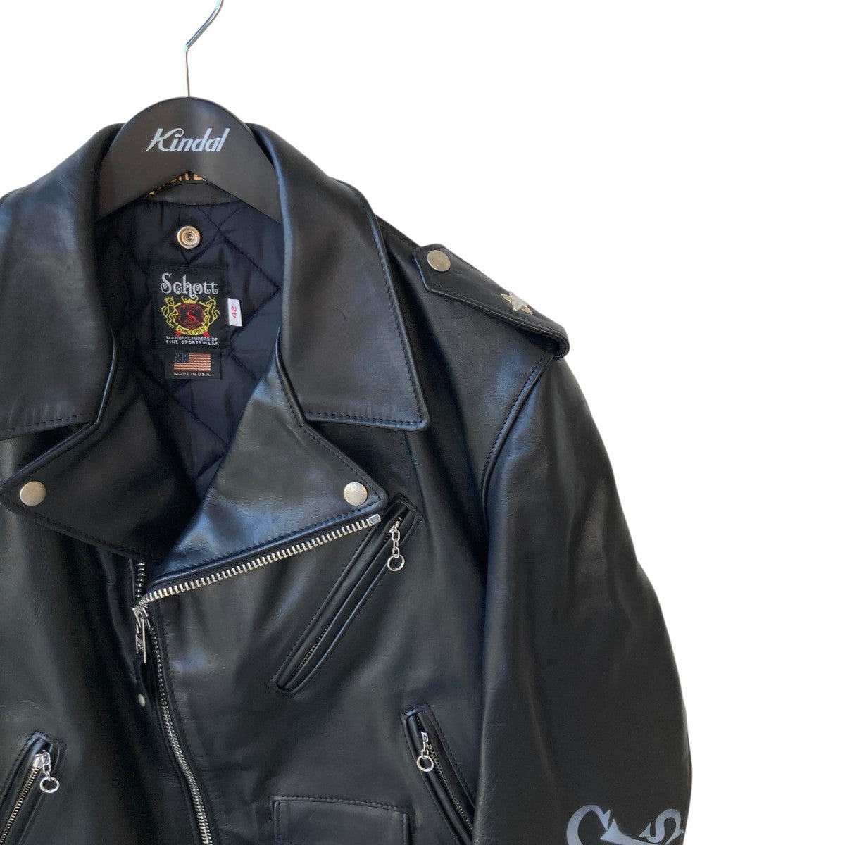 Schott×AMERICAN WANNABE Comic Riderライダースジャケット782-2950025 古着・中古-3枚目のアイテム画像