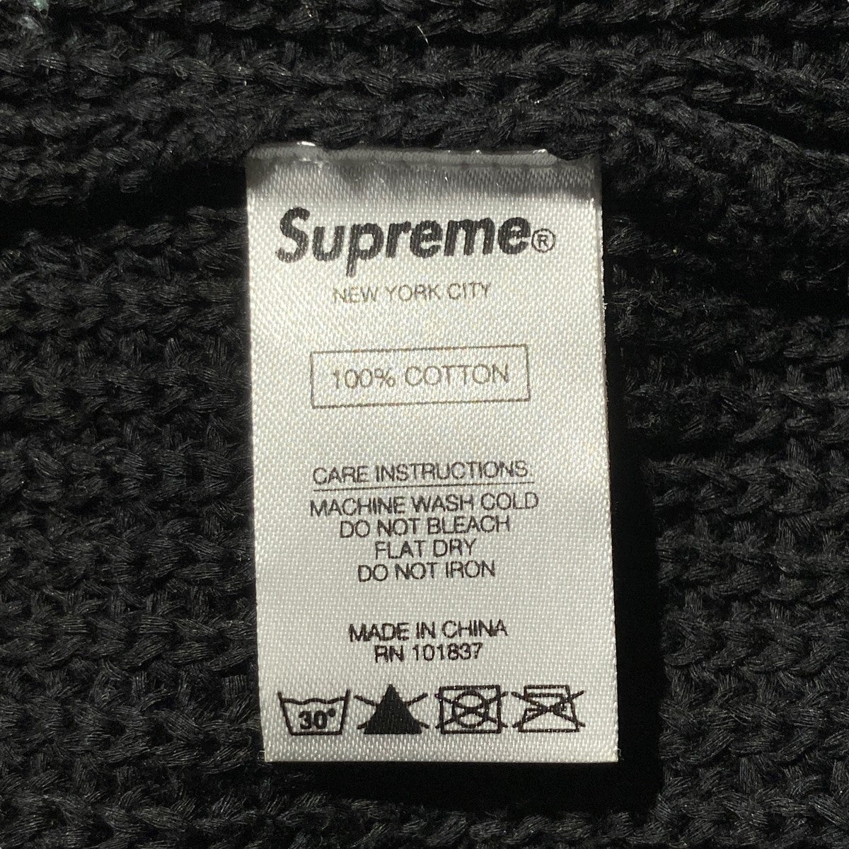 COMME des GARÇONS SHIRT SUPREME ブラックニット Supreme×COMME DES GARCONS SHIRT Supreme Comme des Garcons SHIRT