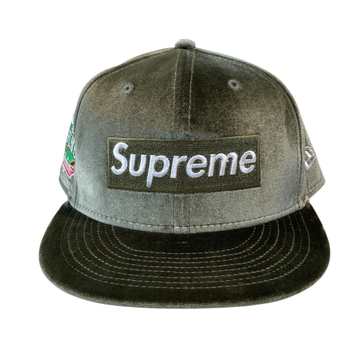 Supreme ベルベット キャップ 黒 ベロア調 フリーサイズ USA製