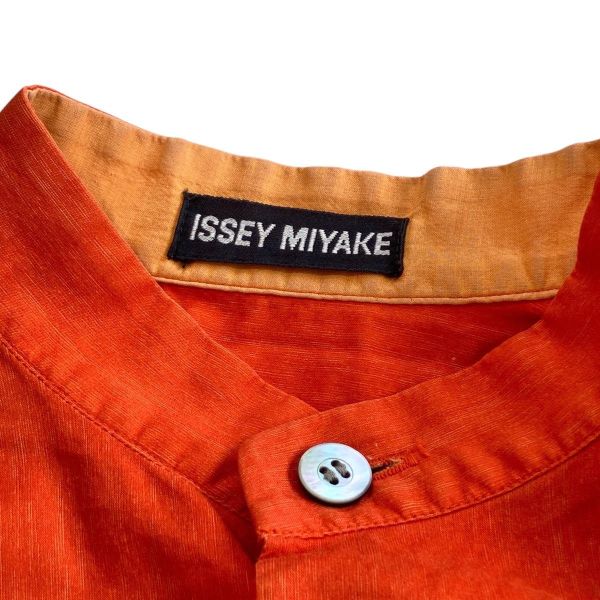 90s ISSEY MIYAKE コットン 長袖 シャツ オレンジ N711 - メルカリ