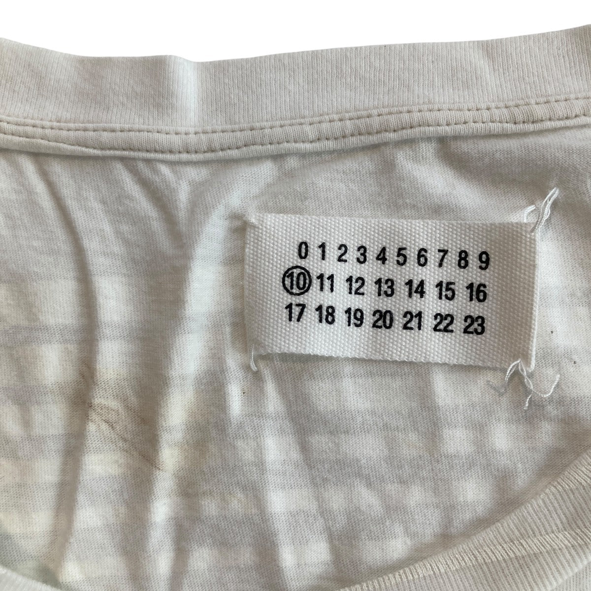 Martin Margiela(マルタンマルジェラ) 09SSプリントTシャツ アイボリー