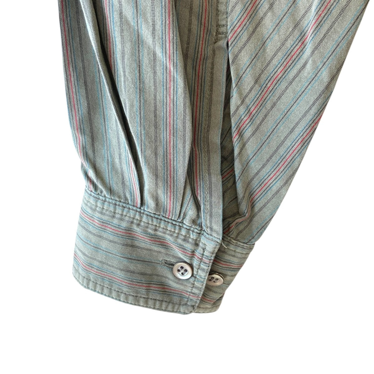 ISSEY MIYAKE MEN ストライプ長袖シャツLG12156 古着・中古-4枚目のアイテム画像