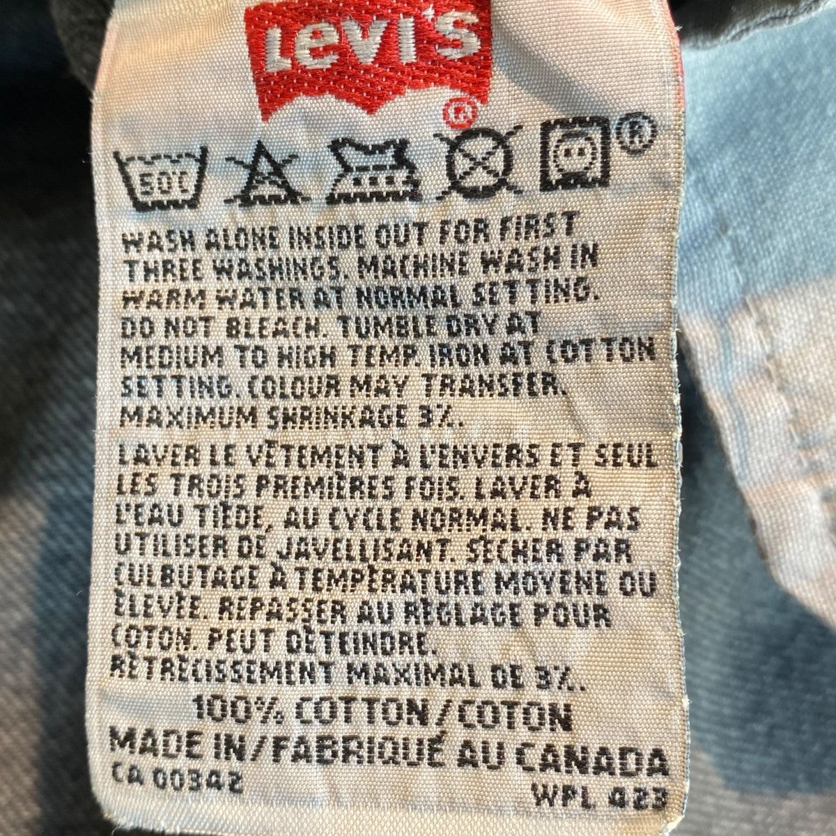 LEVI'S(リーバイス) 90s カナダ製デニムパンツ501 501 ブラック